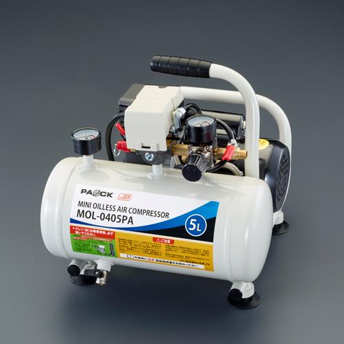 ESCO エスコ AC100V/220W ミニエアーコンプレッサー(5L/油絵の具受け答え) EA116SX