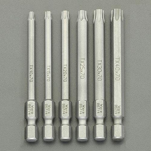 ESCO エスコ 6本組/152mm [Torx]ドライバービット EA611GM-2