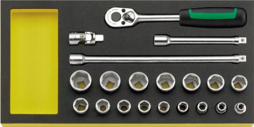 ESCO エスコ 3/8\"DR ソケットレンチセット EA612TA-17