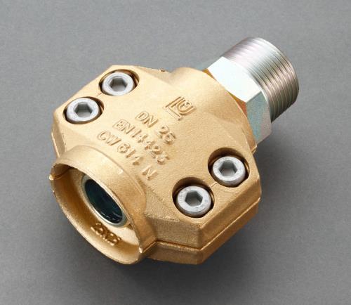 ESCO エスコ 25mm用雄ねじ セーフティーホースクランプ(スチーム・温水用) EA141BL-8