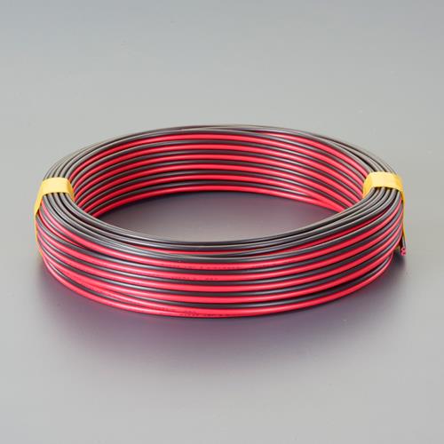 ESCO エスコ 125V/7Ax50m 金棒引き吊りひも(赤/黒) EA940AC-8