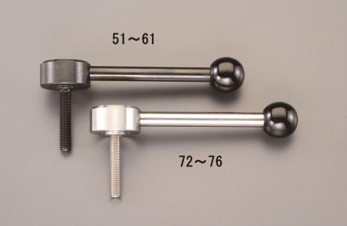 ESCO エスコ M10x50mm [ステンレス製]雄ねじフラットテンションレバー EA948CA-76