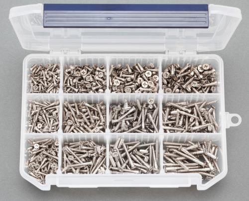 ESCO エスコ 2.7-3.8mm 皿頭木ねじセット(ステンレス) EA949EJ-7