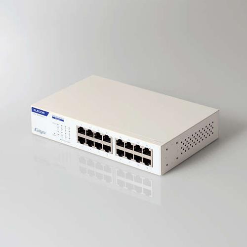 ESCO エスコ 215x133x42mm [16ポート]スイッチングハブ EA764BY-16F