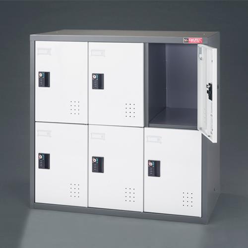 【直送・個人宅配送不可】ESCO エスコ 900x510x895mm/ 6人用 パーソナルロッカー EA954ES-2A