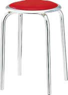 ESCO エスコ φ330x450mm 丸スツール(レッド) EA956XN-28