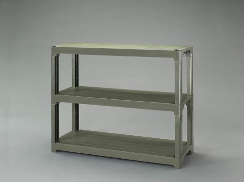 ESCO エスコ 1200x450x 944mm/3段 プラスチック棚(OD色) EA976AL-43