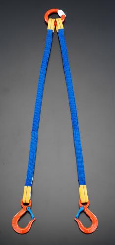 ESCO エスコ 2.0 tonx1.0m 金具付スリング(2本懸け) EA981FD-21A