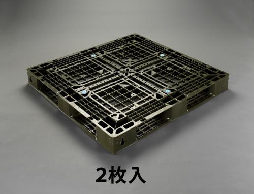 ESCO エスコ 1100x1100x120mm パレット・PP製(OD色/2枚) EA985P-12