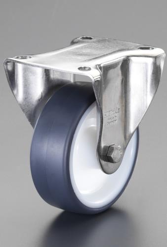 ESCO エスコ 125mm キャスター(固定金具・ステンレス製) EA986LC-125A