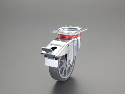 ESCO エスコ 200粍 キャスター(自在・押しかぶせる・後輪打ちきり付) EA986PD-3 その他-花・ガーデン・DIY-DIY・工具