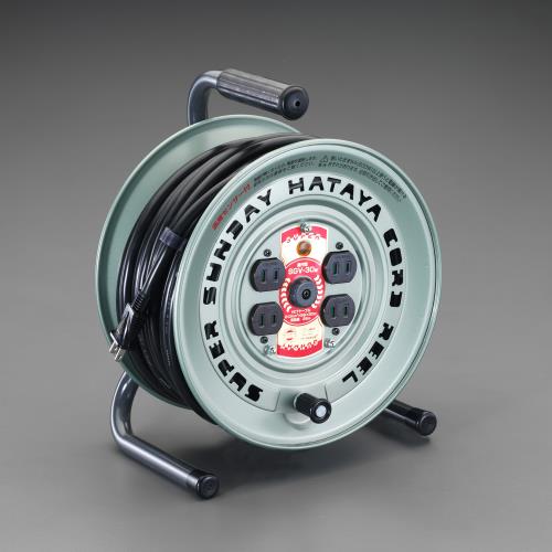 ESCO エスコ AC125V/15A/50m コードリール(サーモカット付) EA815BL-50