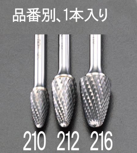 ESCO エスコ 16x25mm/ 6mm軸 超硬カッター(鉄・鋳物用) EA819JE-216