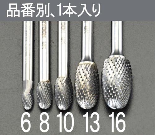 ESCO エスコ 13x22mm/ 6mm軸 超硬カッター EA819JG-13