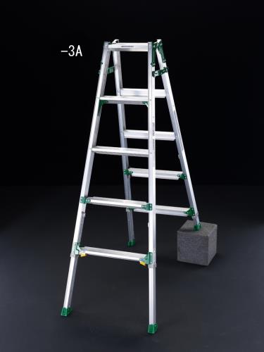 ESCO エスコ 1.42m はしご兼用脚立(ワイドステップ/伸縮脚) EA903-2A｜機械工具のラプラス　店 26,380円