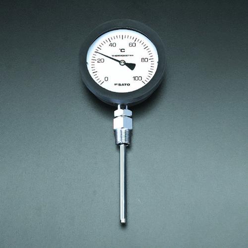 ESCO エスコ 0-100℃/150粍 バイメタル式熱度計 EA727AA-58