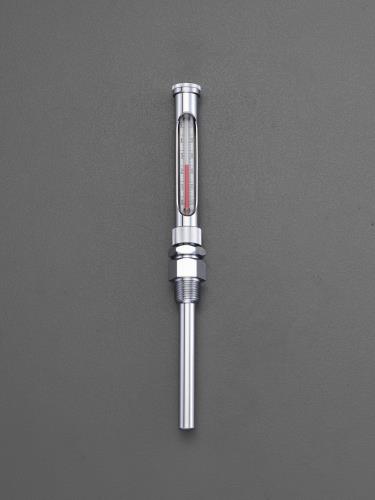 ESCO エスコ 0-100゜C/100mm 温度計・丸型保護枠付(直型) EA727AD-8