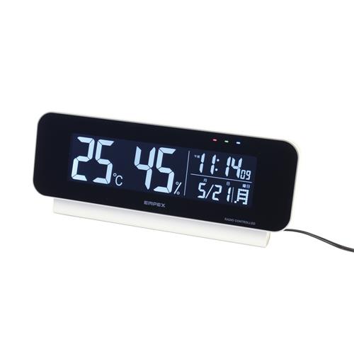 ESCO エスコ 235x49x92粍 デジタル気温・湿度計(電磁波時辰儀付 EA728AC-73 DIY・工具-その他