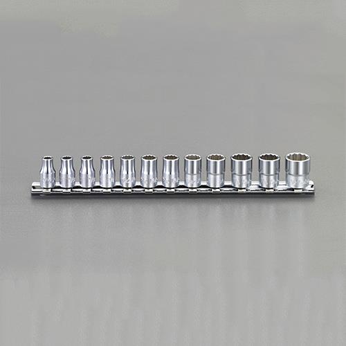 ESCO エスコ 3/8\"DR ソケット仕掛ける(12個組/12角) EA618BV"