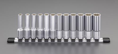 ESCO エスコ 1/2\"DR ディープソケットセット EA618KN-1"