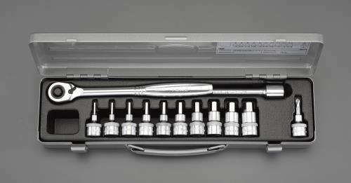 ESCO エスコ 1/2\"DR/1/8\""-9/16\"" [INHEX]ビットソケット EA618KT-100B"
