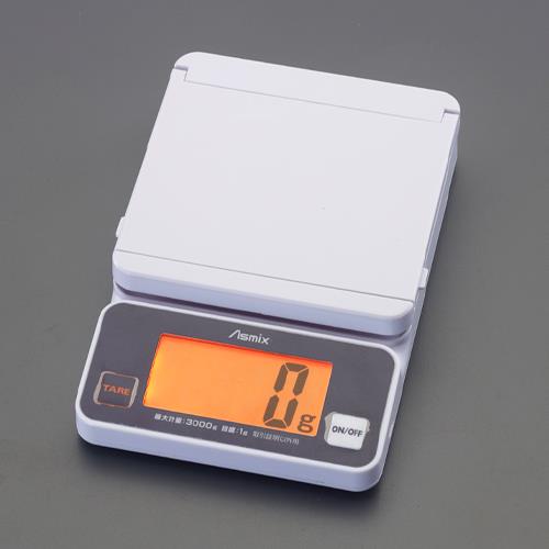 ESCO エスコ 3.0kg(1g) デジタルスケール EA715A-5B