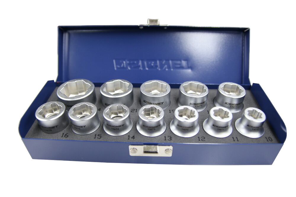 SIGNET シグネット 1/2DR ボルトリムーバーソケットセット (12PCS) 13282