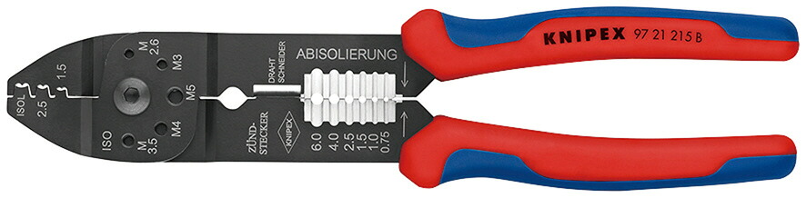 KNIPEX クニペックス 圧着プライヤー 230mm コンフォートハンドル 9721-215B