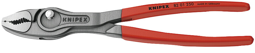 KNIPEX クニペックス ツイングリップ TwinGrip スリップジョイントプライヤー 全長250mm プラスチックハンドルタイプ パッケージ有り 8201-250SB
