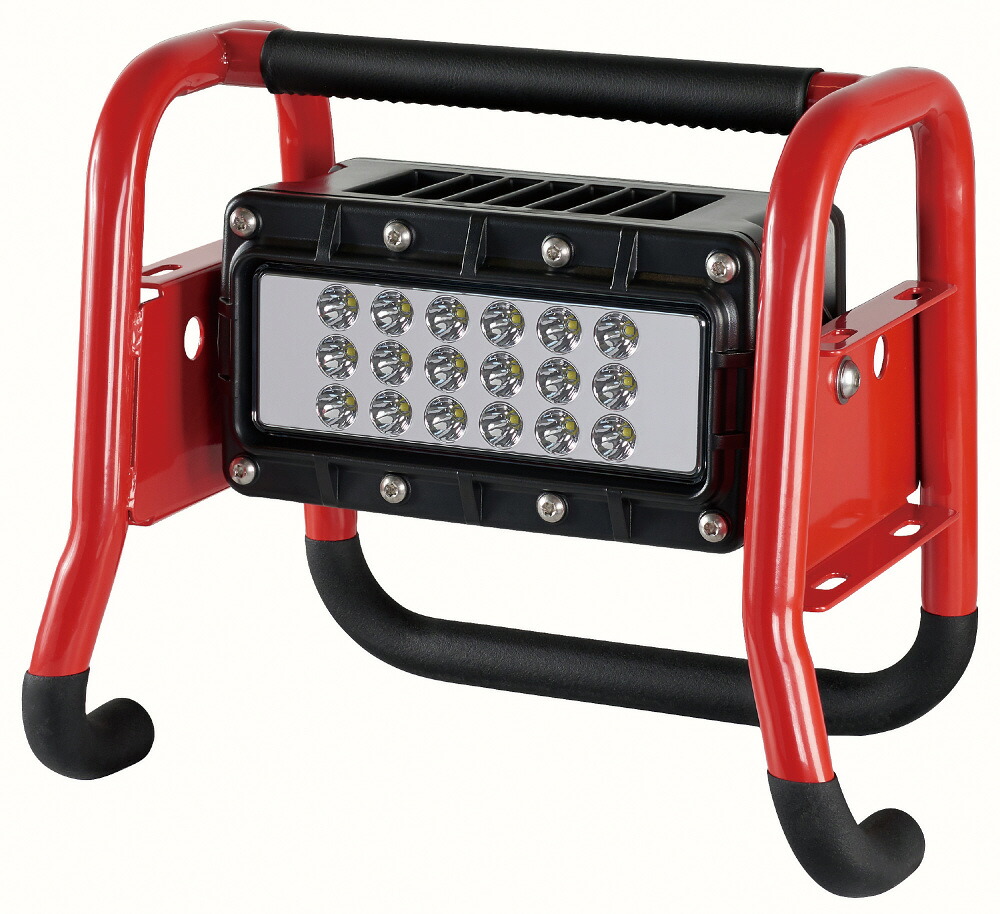 流れともし火 LED投光照明器 ポータブルシーンライト?100V 赤 IP7判定基準 46003