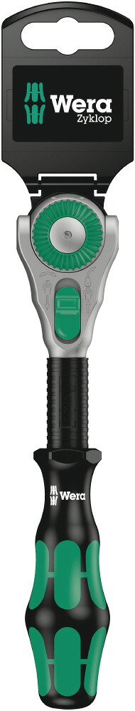 WERA ヴェラ 差込1/4DR Zyklopラチェットハンドル 72ギア 全長199mm 073261｜機械工具のラプラス　店