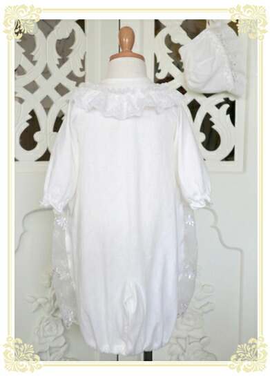 日本製 夏用マーガレットレース水玉柄セレモニーコンビドレス お宮参り ベビーフォーマル 男の子 女の子 ギフト ベビードレス 新生児 Boundarycapital Com