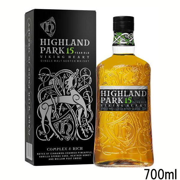 ハイランドパーク１５年　ヴァイキングハート　ガラスボトル　44度 700ml（箱入り）※送料無料（北海道・沖縄・離島を除く）｜キキーズＤ