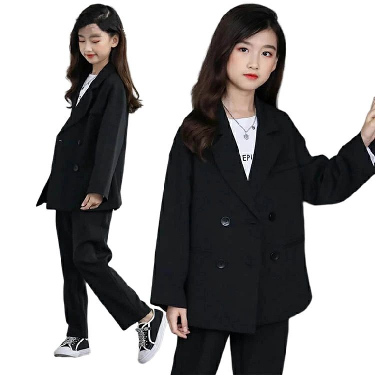 【継続期間制限事項10%OFF 9158→8242円 6/12まで】 卒式 背広 御姉さん ロング上衣 ズボン下背広 お坊っちゃん キッズ フォーマル 御芽出度 告げ知らせる会 今めかしい かっこいい 黒いこと 黒 貨物輸送無料
