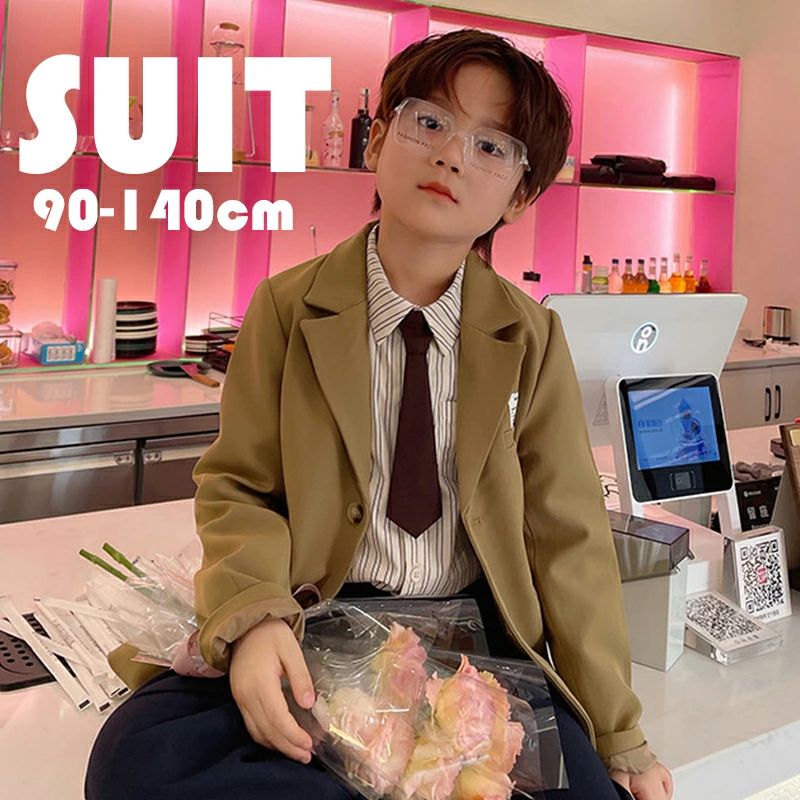 【P10倍!8298→7468円 6/12まで】 3点仕掛ける セットアップ 上下仕掛ける 翰林院風 背広 お坊っちゃん もの言う花 キッズ お子さん スポーツジャケット 縞模様 トップ ズボン トップス ボトムス 物ごとも服