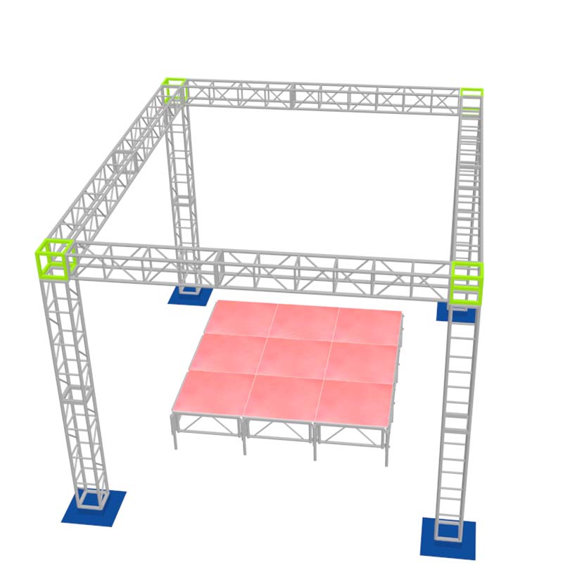 イベント ステージ 3x5m 折りたたみ アルミ ステージセット 軽量 組立