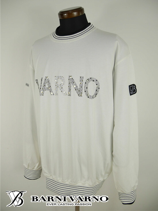 ▼調教師〔ラインストーンロゴ〕白いこと(01) 【LL寸：メンズ】バーニヴァーノ BARNI VARNO バーニ・ヴァーノ メンズ 調教師【秋冬模範例】【50％OFF】【SALE】 baw-ist3468