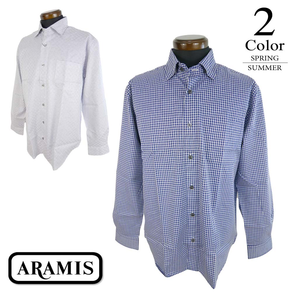 【セール/50％OFF】長袖シャツ〔チェック〕 【AR-L寸：メンズ】アラミス ARAMIS カジュアルウェア シャツ メンズ【春夏モデル】 1121312