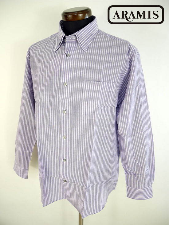 【セール/50％OFF】長袖シャツ〔ストライプ〕パープル系(84) 【M/L/LL寸：メンズ】アラミス ARAMIS カジュアルウェア シャツ メンズ【春夏モデル】【40％OFF】【SALE】 1421053