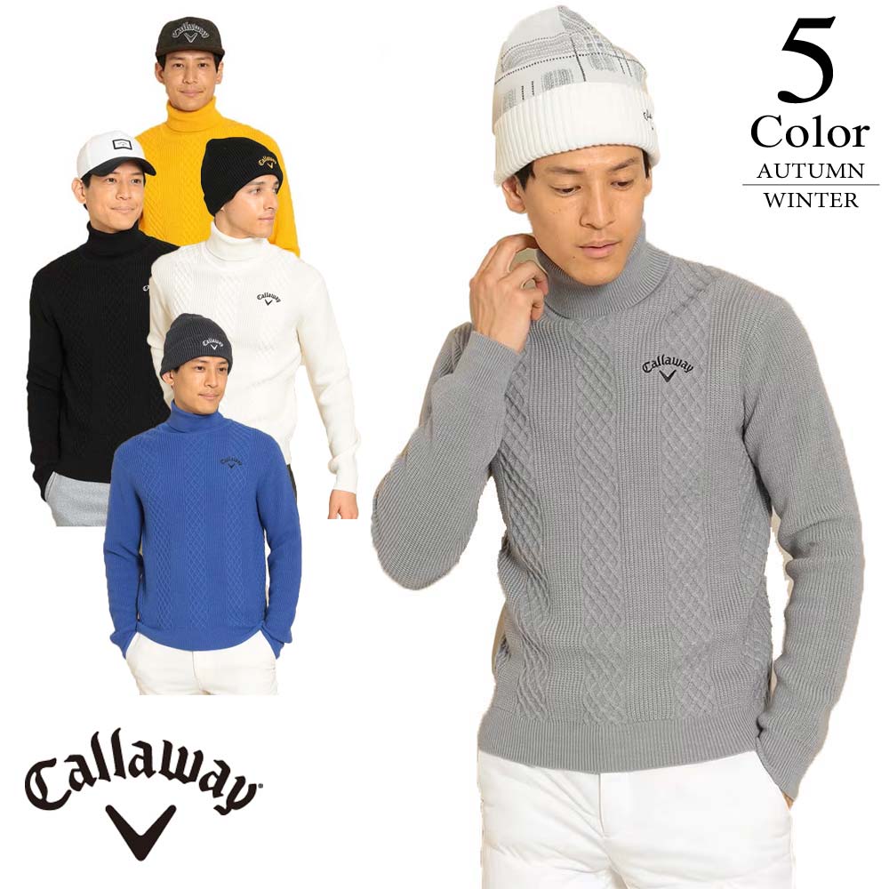 ▽クルーネックニット〔タックカノコ〕 キャロウェイ ゴルフ Callaway