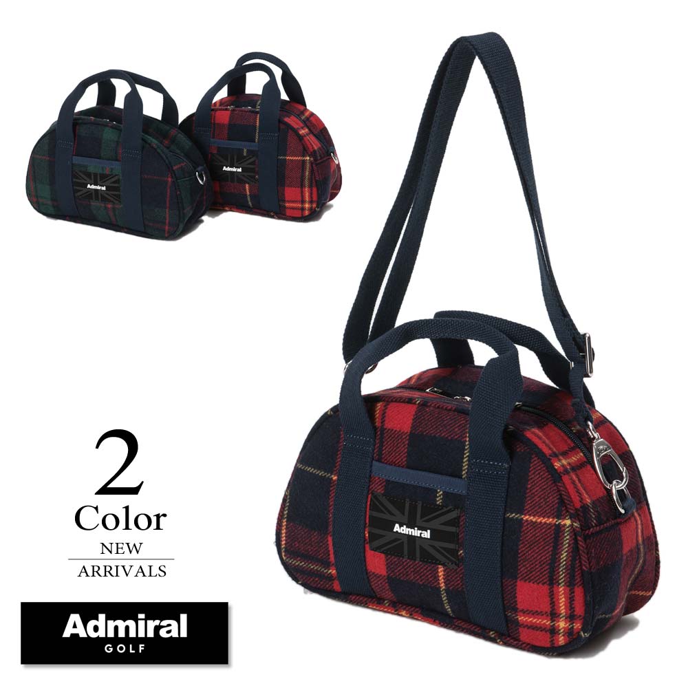 【期間限定クーポン配布中】▼ミニバッグ〔チェック〕 【W27×D10×H16cm：ユニセックス】アドミラルゴルフ Admiral GOLF ゴルフ バッグ メンズ レディース【ポイント2倍】【新作モデル】 admz3bb4