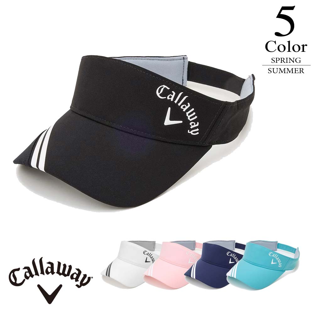 【セール 30%OFF SALE】 キャロウェイ ゴルフ アスレ バイザー〔ロゴ〕 【FREE(56cm)：レディース】 Callaway 有名プロ着用ブランド ゴルフ 帽子 レディース【春夏】c24191207 【クーポン】画像