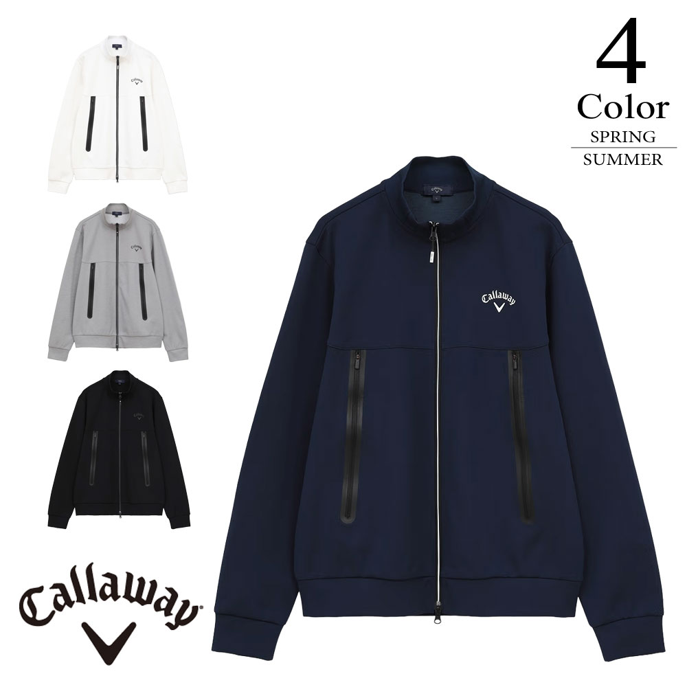 キャロウェイ ゴルフお召しもの カノコダンボールフルジップスウェット c26117100 【L寸：メンズ】Callaway キャロウエイ ゴルフお召しもの アウター メンズ【2026春夏】【電子メール便】 ブルゾン-ウェア