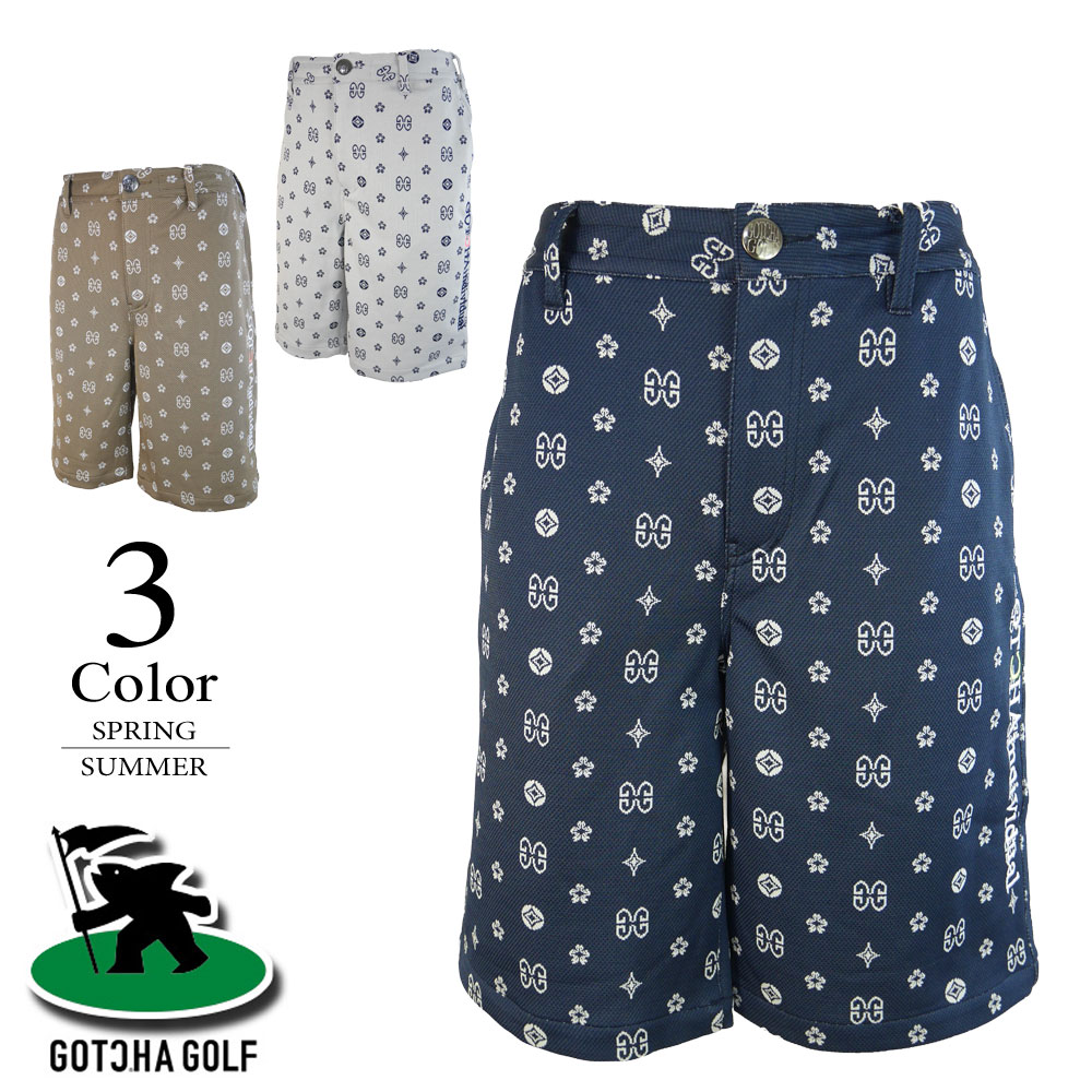 【P6倍】ガッチャゴルフ ゴルフウェア モノグラムショーツ 262gg1900【L寸：メンズ】GOTCHA GOLF ゴルフウエア パンツ メンズ【2026春夏】【メール便】 7,913円
