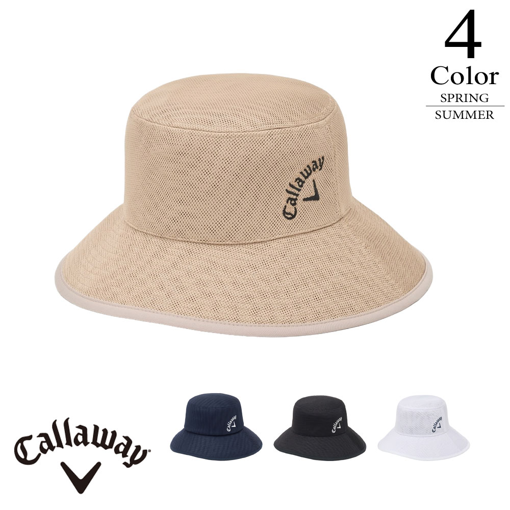 キャロウェイ ゴルフ 後ろ下がり変形ブリムかざあなメッシュハット c26191219 【FREE:レディース】Callaway キャロウエイ ゴルフ 帽子 レディース【2026春夏】【メール便】