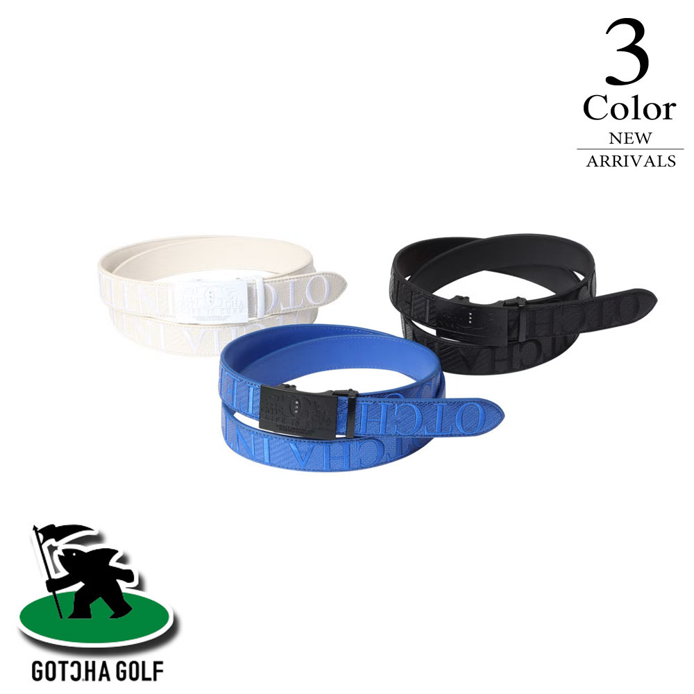 【P6倍】ガッチャゴルフ ゴルフ ワントーンカーボンホールレスベルト 262gg8102 【F(全長130糎)：メンズ】GOTCHA GOLF 胴締め メンズ【2026新作】