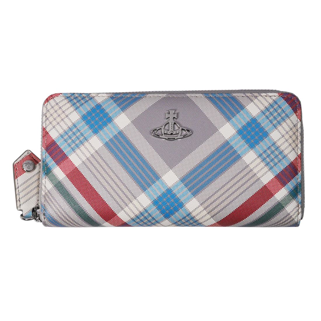 ヴィヴィアンウエストウッド SAFFIANO PRINT 51050023U-L0057-PF ラウンドジッパー長紙入れ O101 MADRAS CHECK No.15 一般受け 御膳上等 ブランド名 御上さん用 レディース 格好のいい 成年者式 就職御祝い 母の日 白いことデー クリスマス