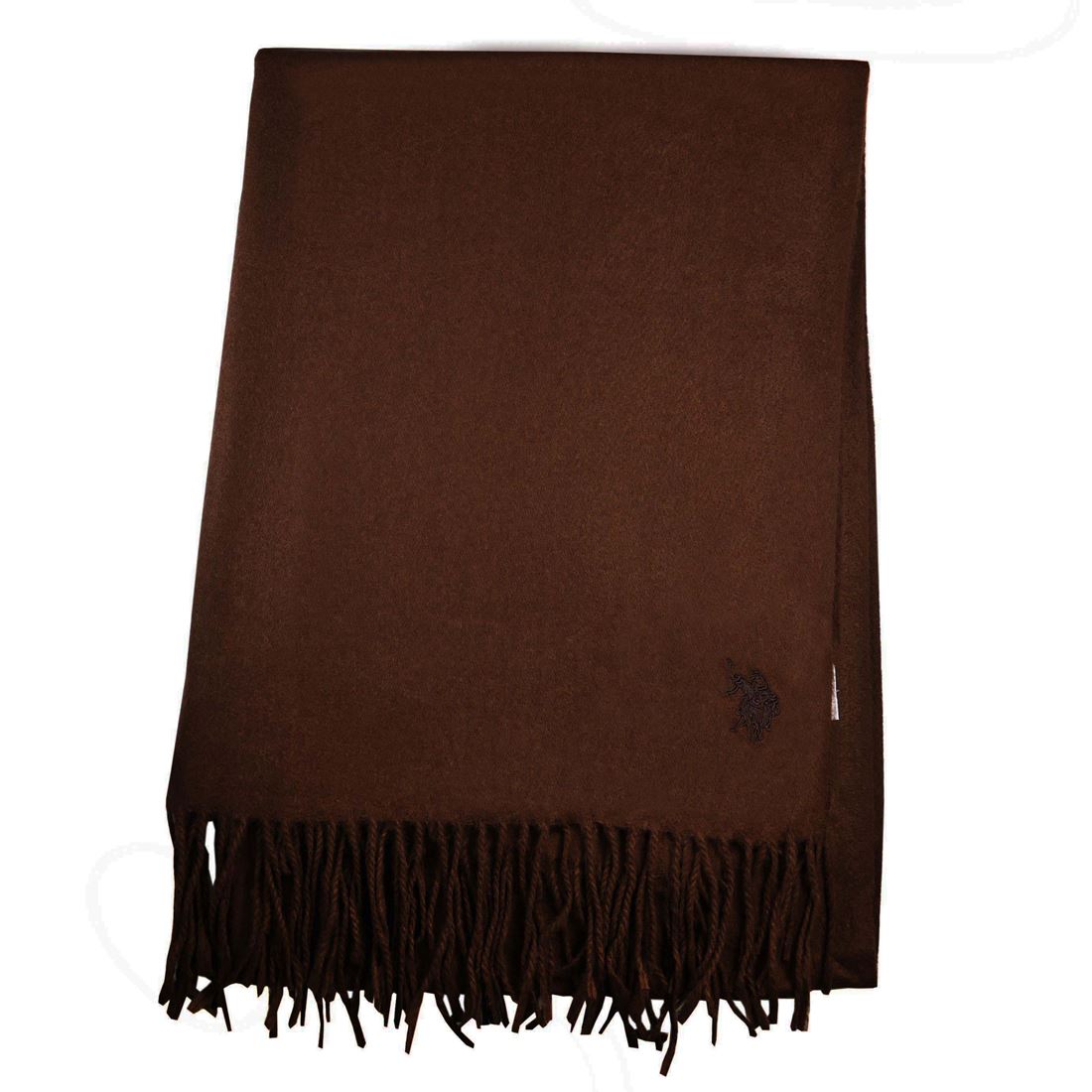 U.S. POLO ASSN.（ユーエス ポロ アッスン） ストール　USPA-2012　66133 BROWN×BROWN　刺繍カラーBROWN プレゼント ギフト 就職祝い 入学祝い 卒業記念 新生活 昇進祝い 入学式 卒業式 成人式 お祝い クリスマス