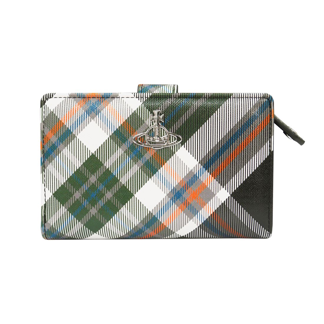 ヴィヴィアンウエストウッドDERBY 51080028-S0012-PF 二つ折り紙入れ BIOGREEN SAFFIANO PRINTED3 O102  DERBY TARTAN GREEN   No.17 一般受け 御膳上等 ブランド名 御上さん用 レディース 格好のいい 成年者式 就職御祝い 母の日 白いことデー クリスマス