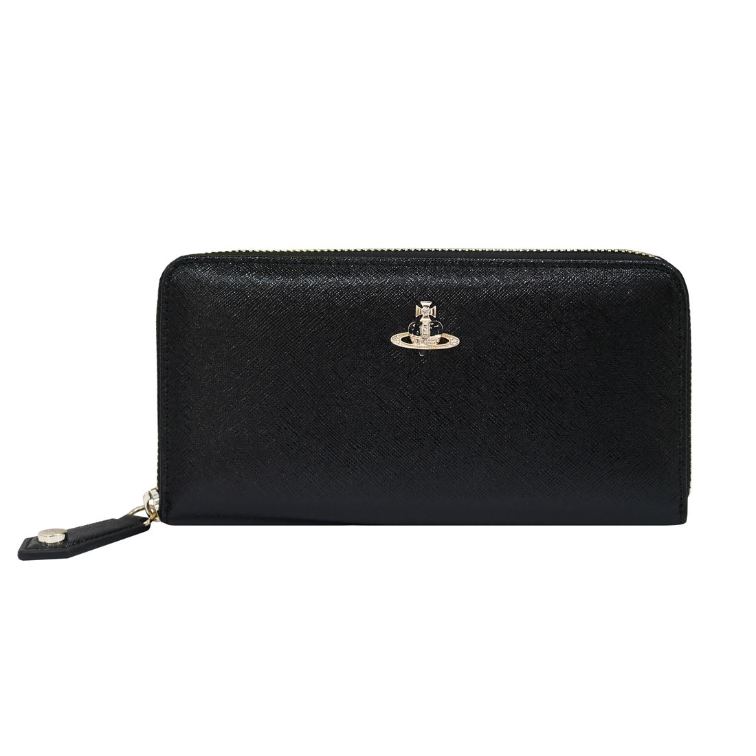 ヴィヴィアンウエストウッドDIAMANTE 51050023-L0040 ラウンドジッパー長紙入れ N401 BLACK/GOLD PLATING   No.17 一般受け 御膳上等 ブランド名 御上さん用 レディース 格好のいい 成年者式 就職御祝い 母の日 白いことデー クリスマス